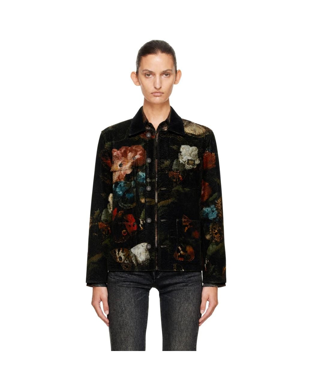 R13 Black Relaxed Chore Jacket