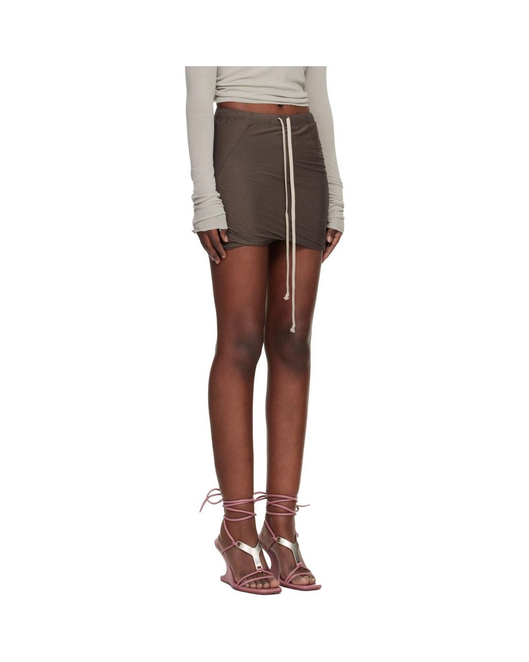 Rick Owens Black Temple Buds Shorts
