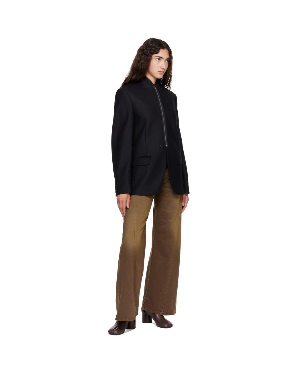 MM6 by Maison Margiela Brown Faded Trousers