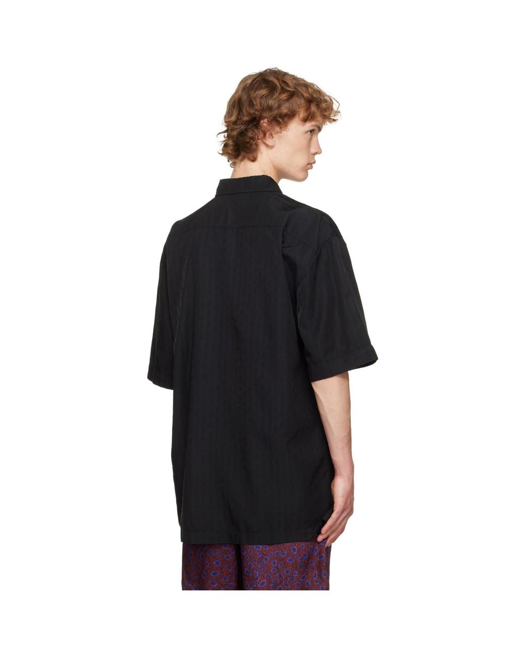 Dries Van Noten Black Floral Shirt for men