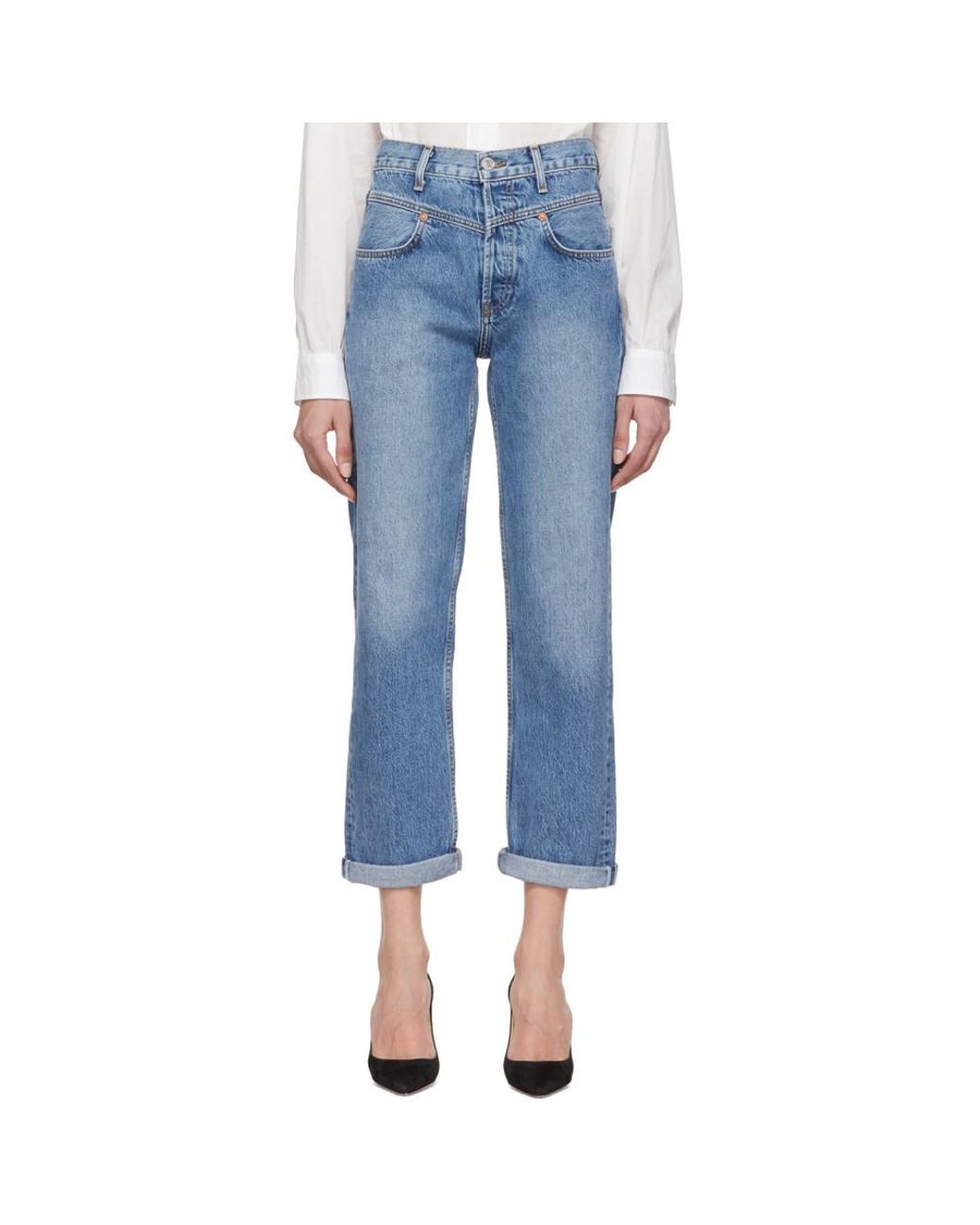 RE/DONE Denim Blue Originals Double Yoke Jeans Lyst