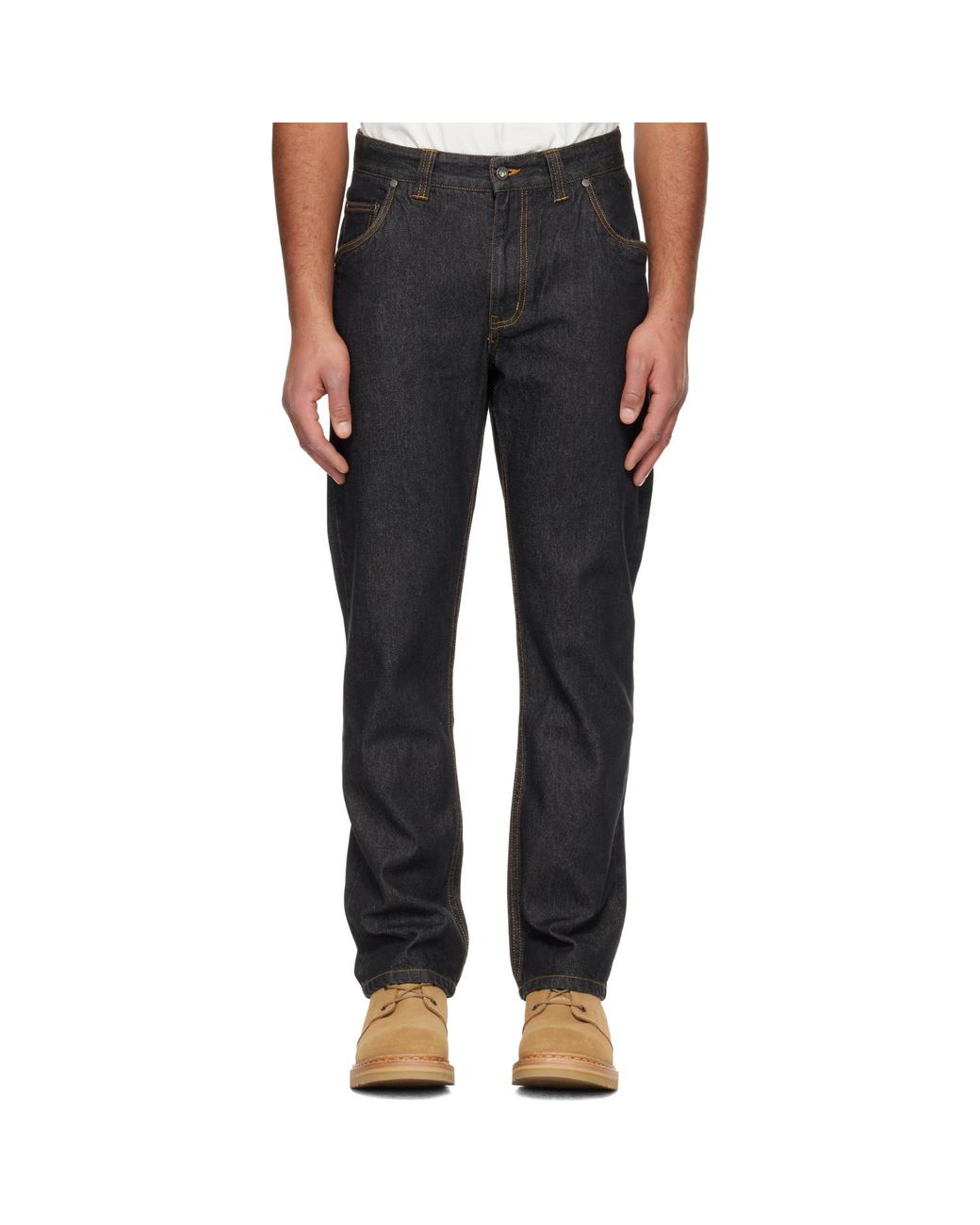 Dime Black Straight Jeans for men