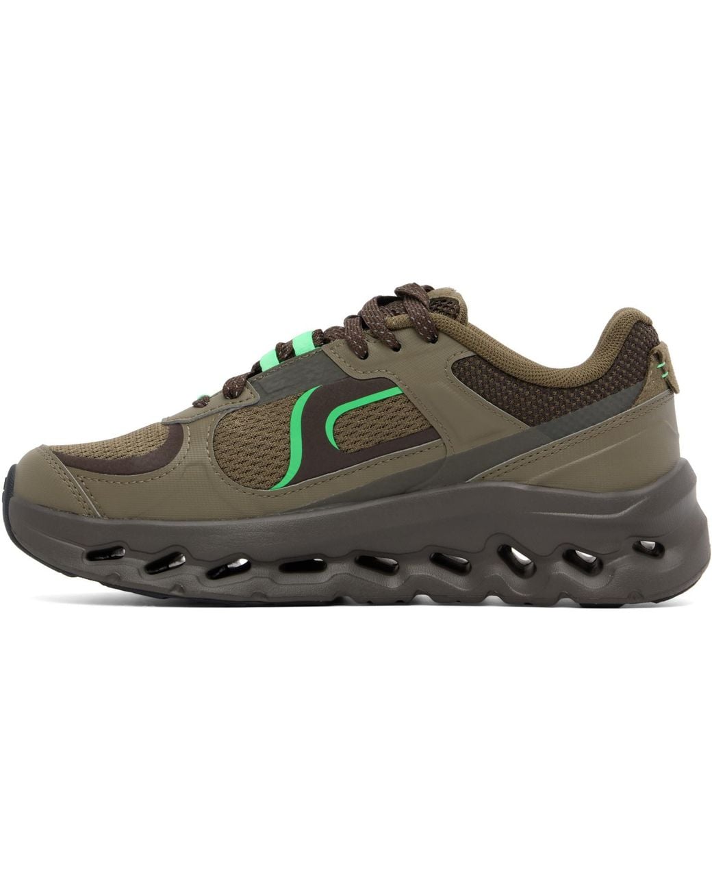 On Shoes Gray Khaki Cloudtilt Arc Sneakers for men
