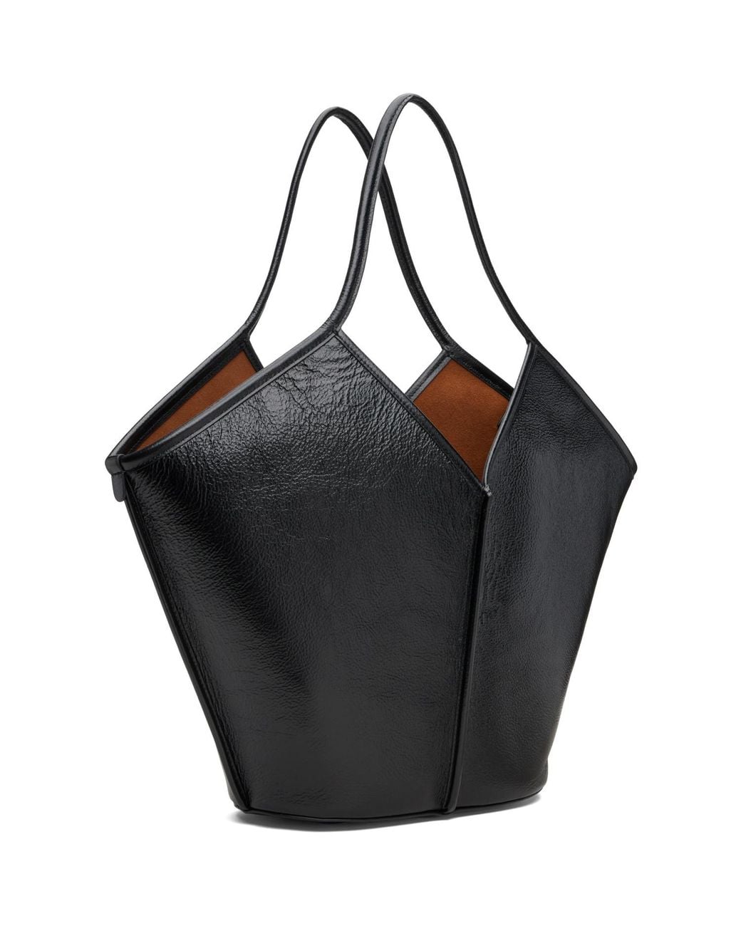 Hereu Black Calella Distressed Tote