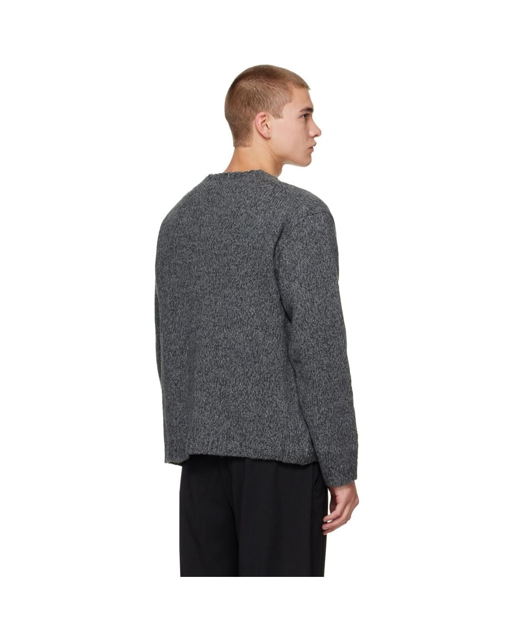 Our Legacy Gray Link V-Neck Sweater for men