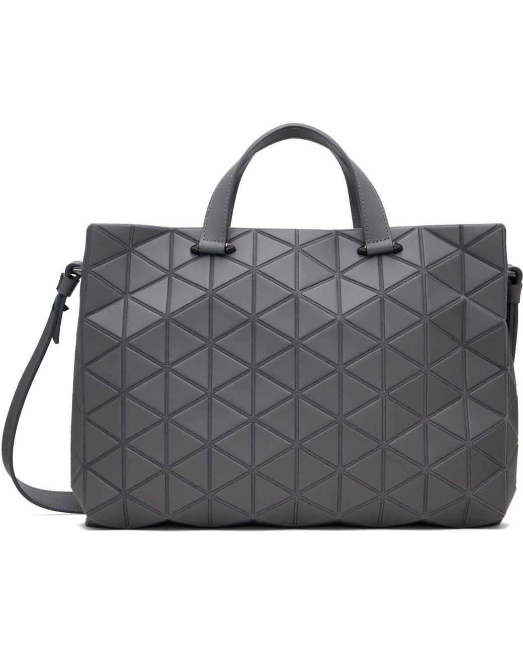 Issey Miyake Black Matte Tonneau Bag for men
