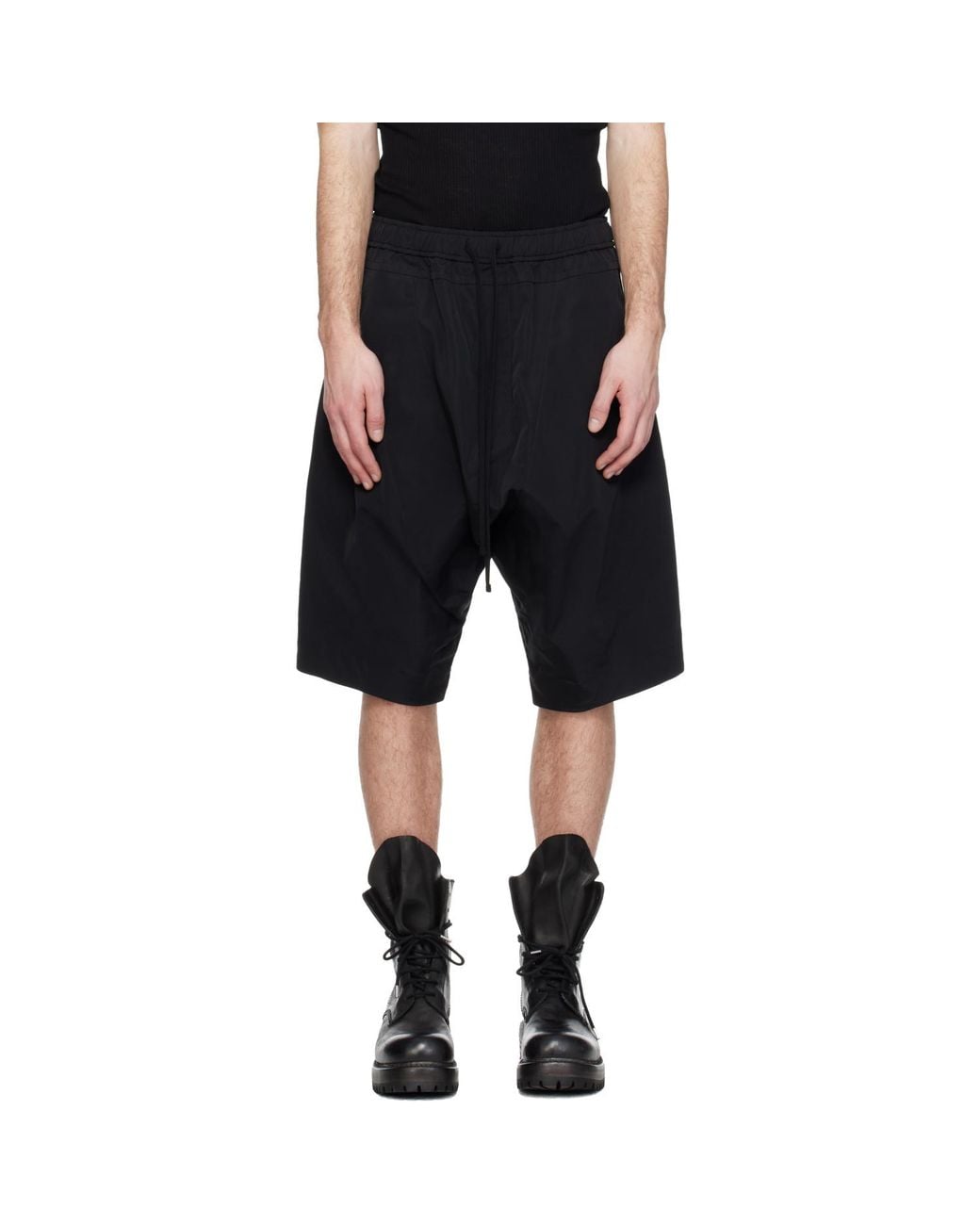 Julius Drop Crotch Shorts in Black for Men | Lyst UK