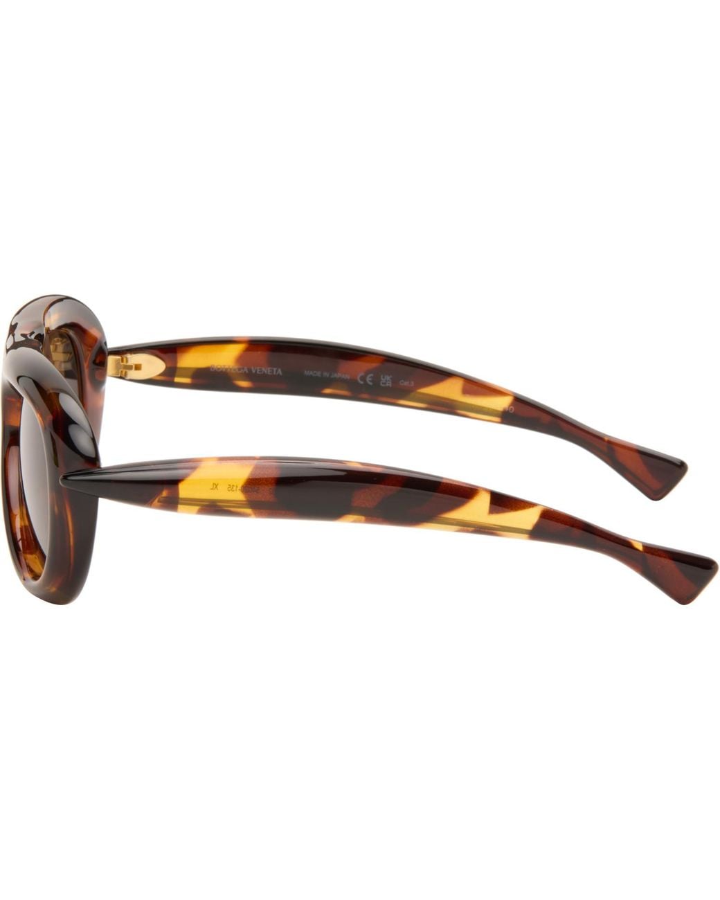Bottega Veneta Brown Sardine Aviator Sunglasses for men