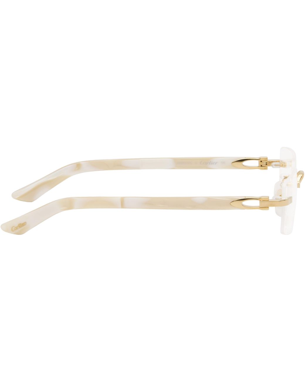 Cartier Rimless Latto Rapper Cartier Off- Signature C Rimless Glasses in Black | Lyst