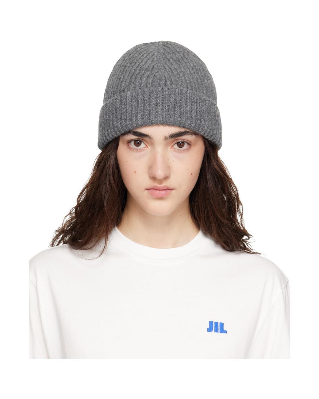 Jil Sander Gray Wool Beanie