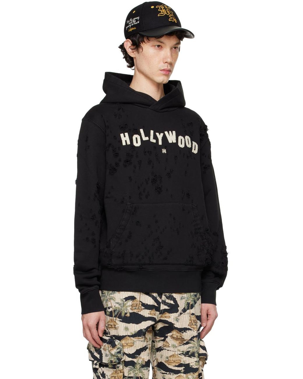 メンズ Amiri ブラック Hollywood Shotgun フーディ ブラック | Lyst
