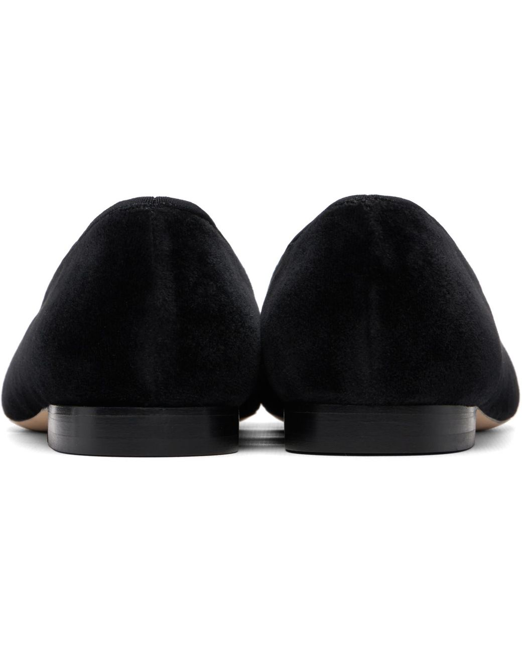 Totême Black Velvet Loafers