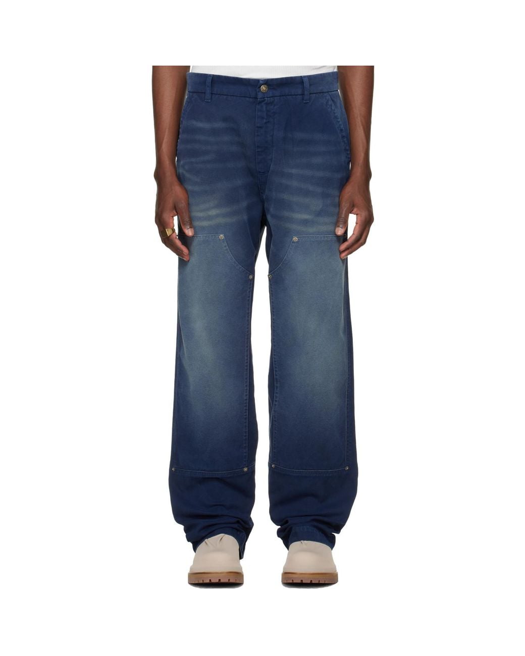 424 Blue Work Trousers for men