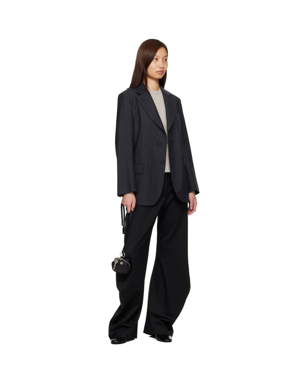 Acne Black Wool Trousers