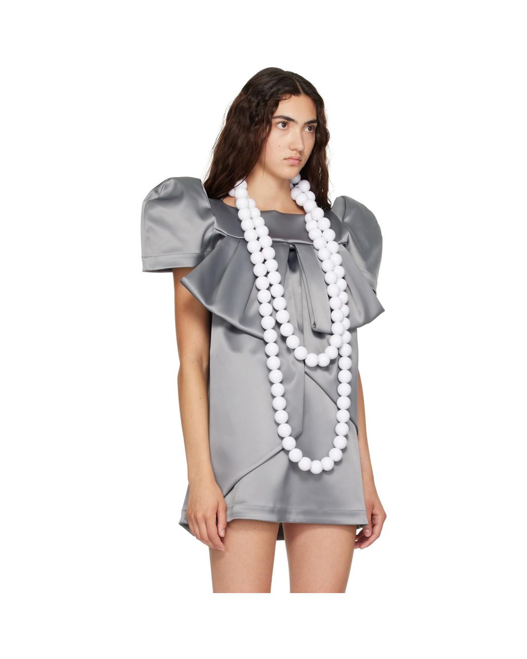 VAQUERA Gray 'Xl Ball' Necklace