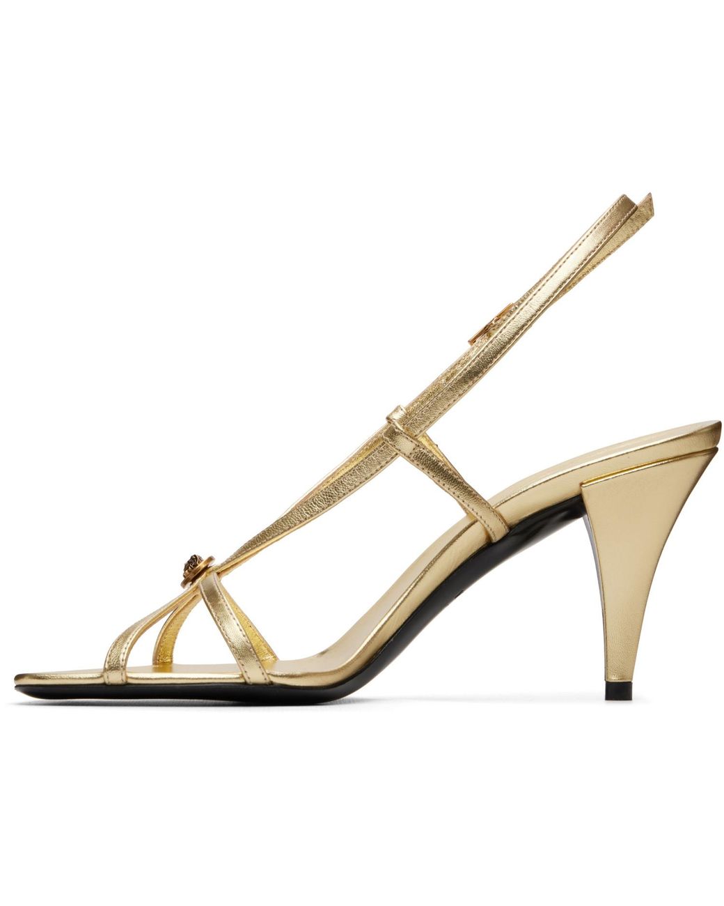 Versace Valentina Metallic Heeled Sandals