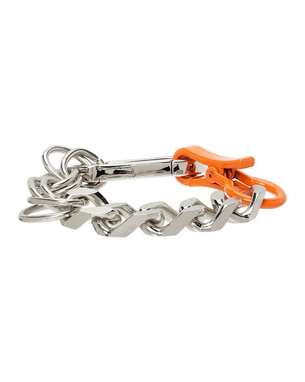 Heron Preston Silver And Orange Multichain Bracelet in Metallic for Men ...