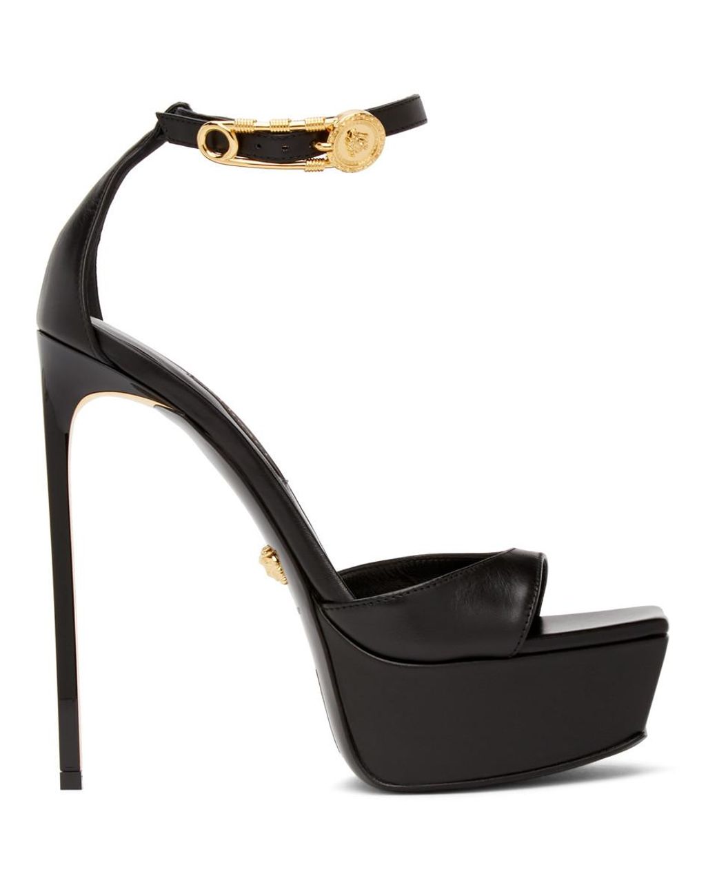 Versace signature hotsell ankle strap sandals