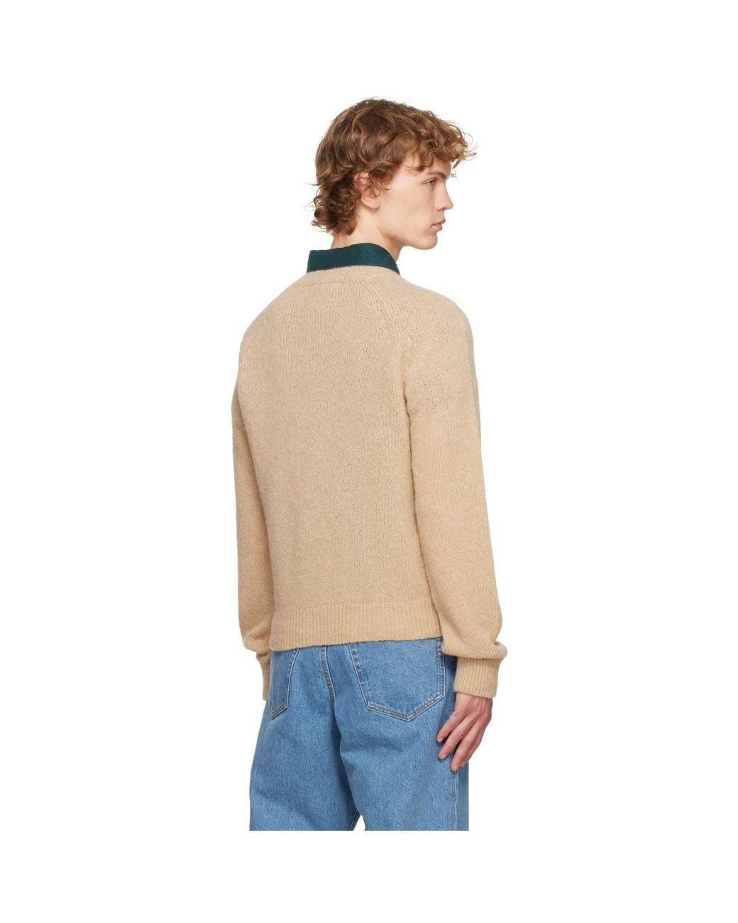 Dries Van Noten Blue Alpaca Sweater for men