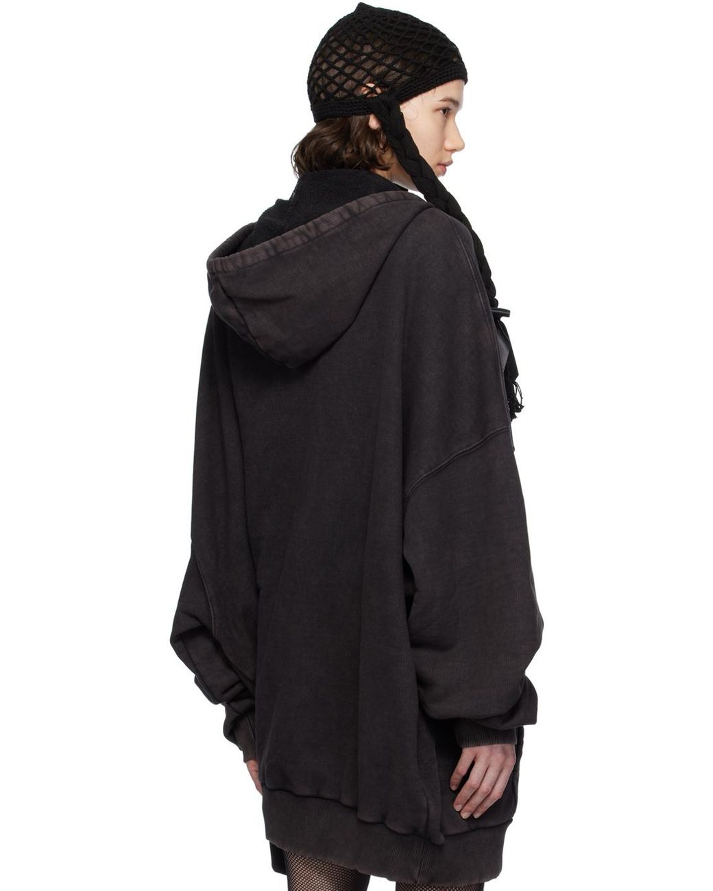 VAQUERA Giant Zip Hoodie in Black | Lyst
