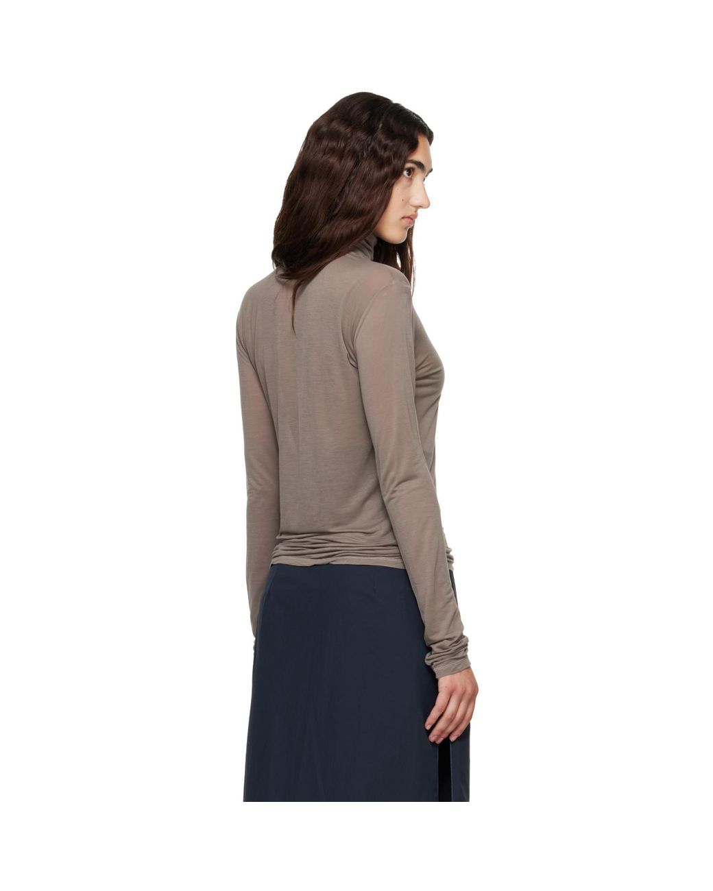 Baserange Brown Long Sleeve Turtleneck