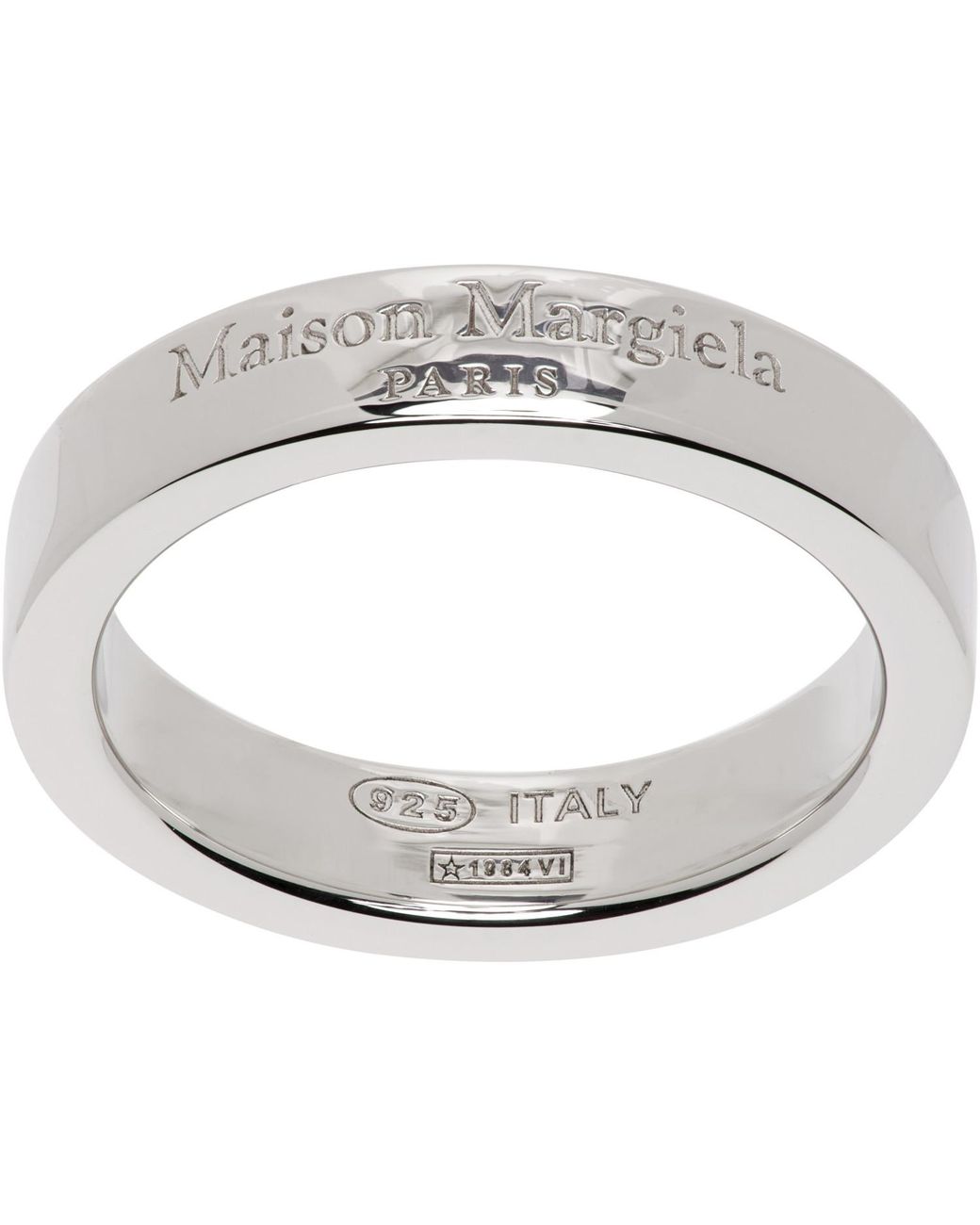 Maison Margiela Metallic Logo Reference Ring for men