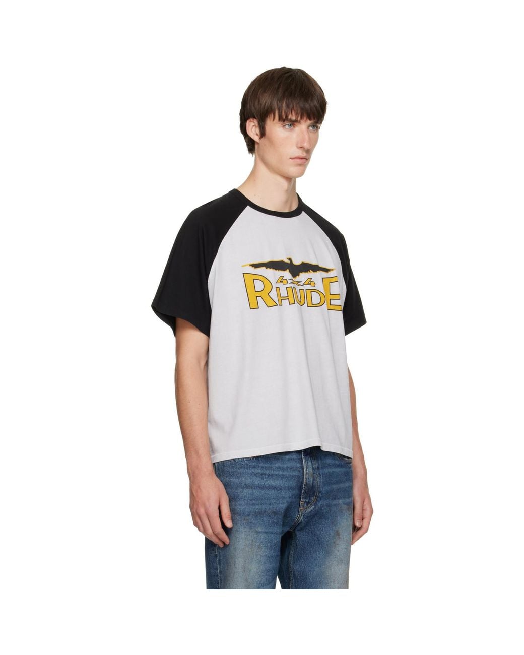 Rhude Black 4X4 Spirit Raglan T-Shirt for men