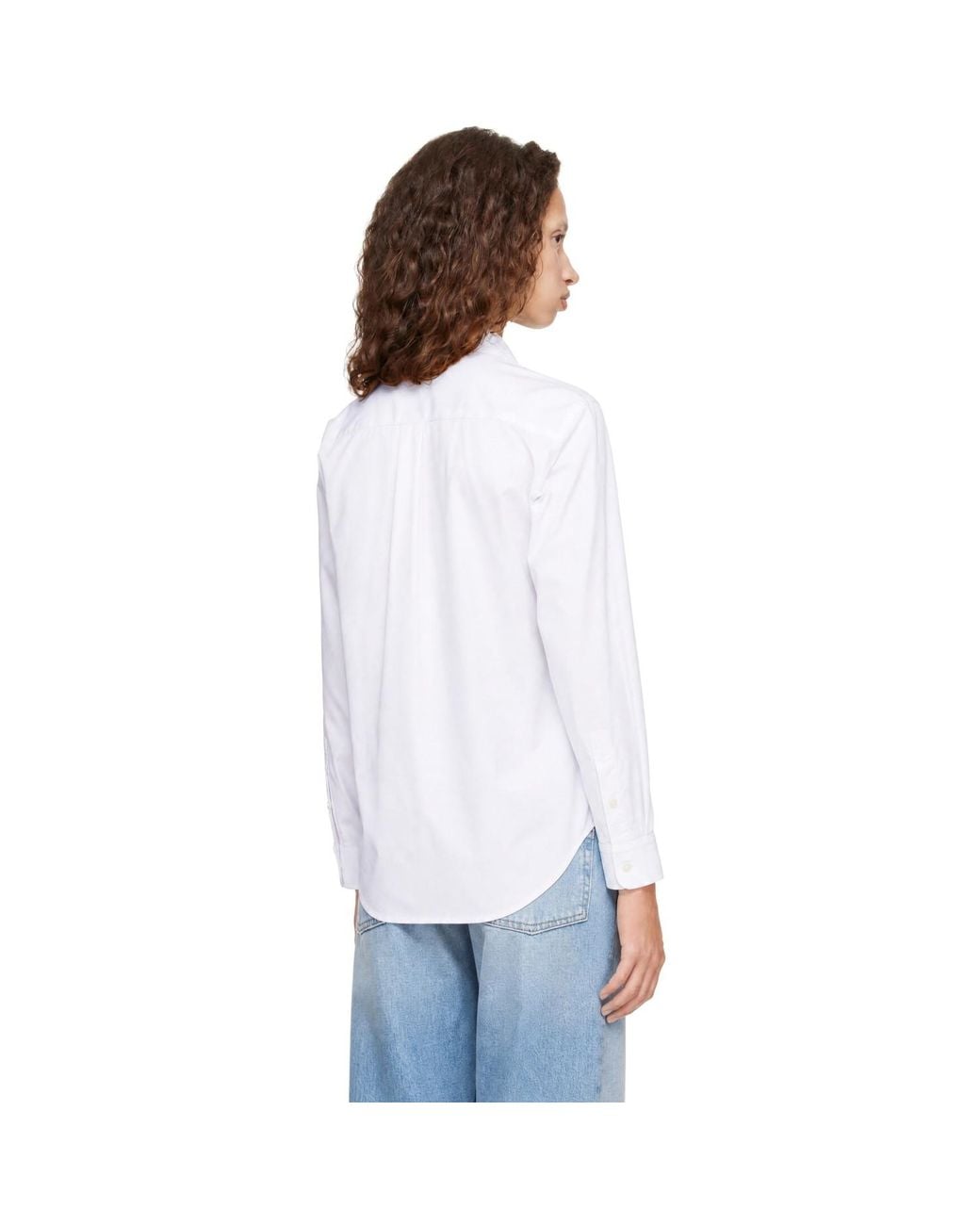 Sporty & Rich White Signature Ny Oversized Shirt