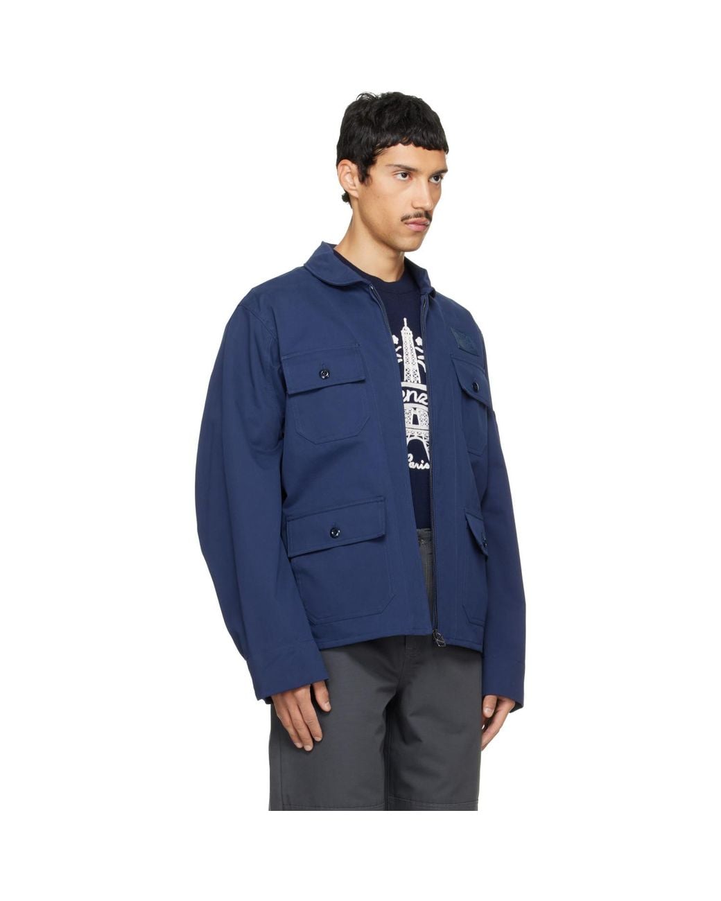 KENZO Blue Paris Flying Boke' Jacket for men