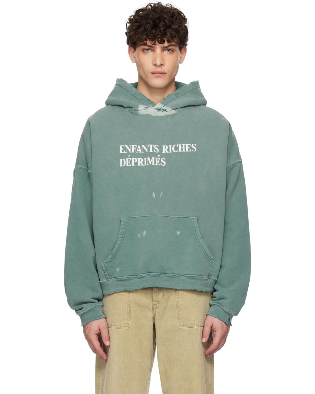 Enfants Riches Deprimes Classic Logo Hoodie in Green for Men | Lyst