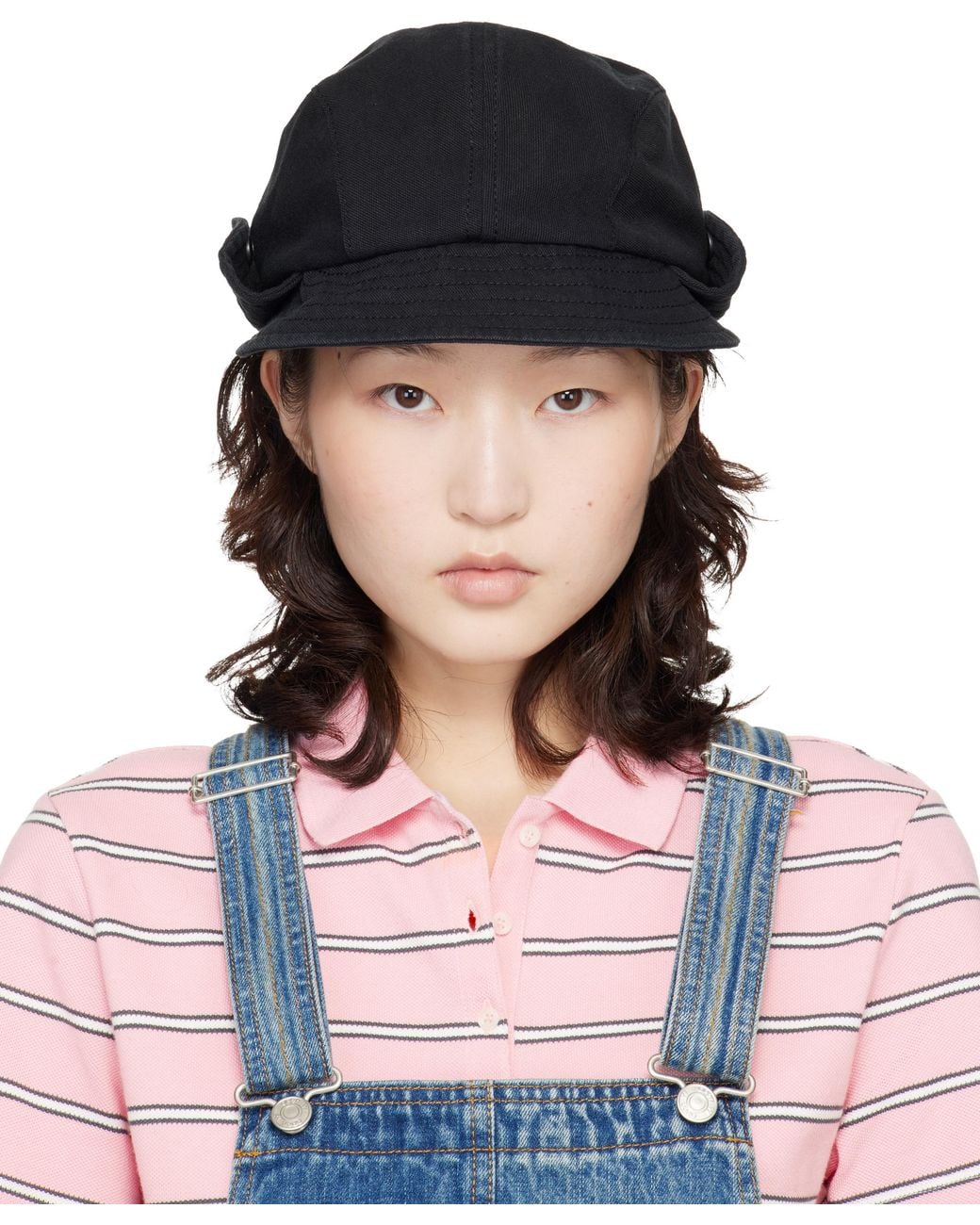OPEN YY BUCKET BERET (キャスケット,バケットハット) open-yy-Black-Bucket-Beret-Cap
