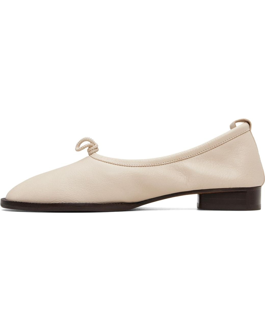 Hereu White Off- Puntera R Mid Ballerina Loafers