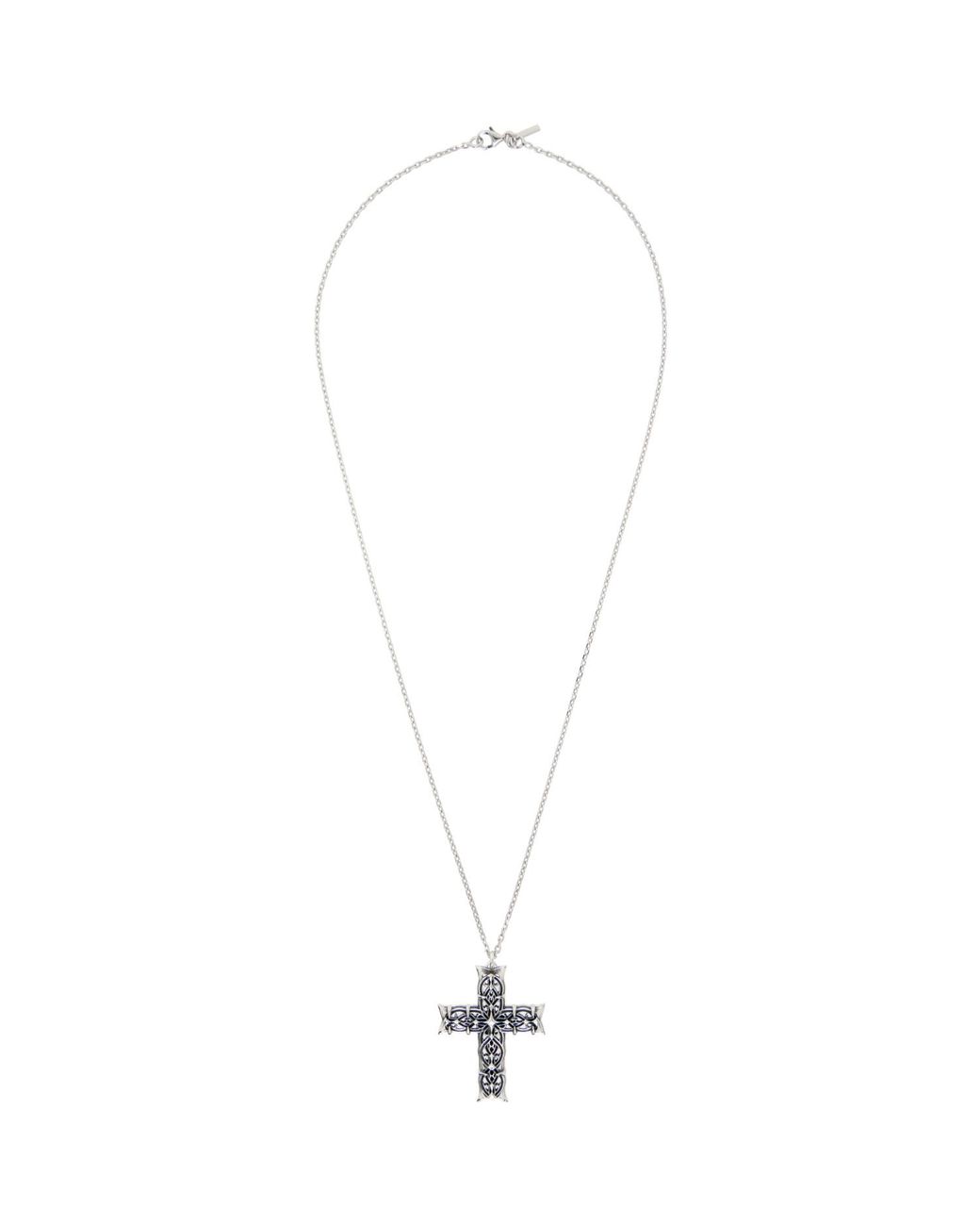 Emanuele Bicocchi Metallic Reissue Notre-Dame Large Cross Necklace for men