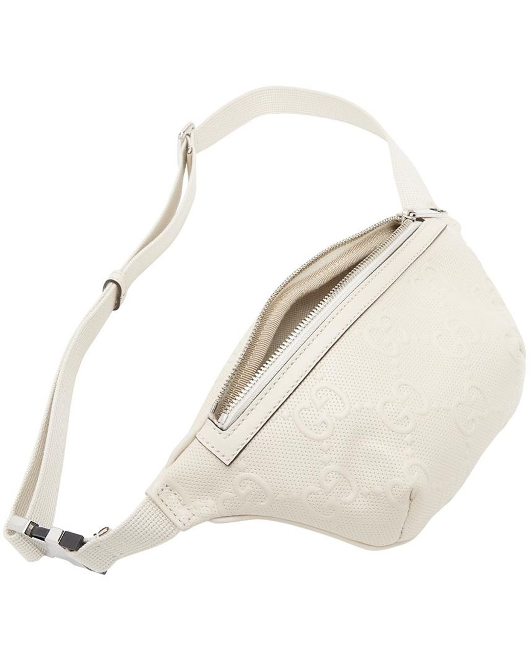Gucci GG Embossed Belt Bag in White for Men Lyst UK