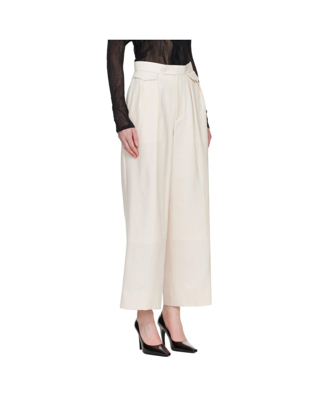 Issey Miyake Natural Off- Untitled Trousers