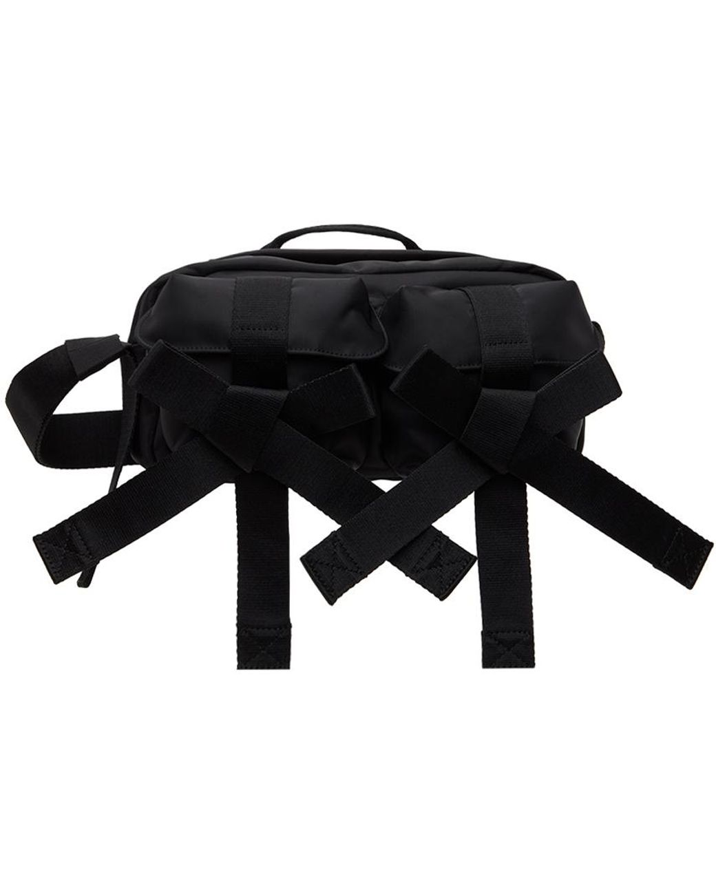 Simone Rocha Black Beaded Classic Bow Crossbody Bag | Lyst