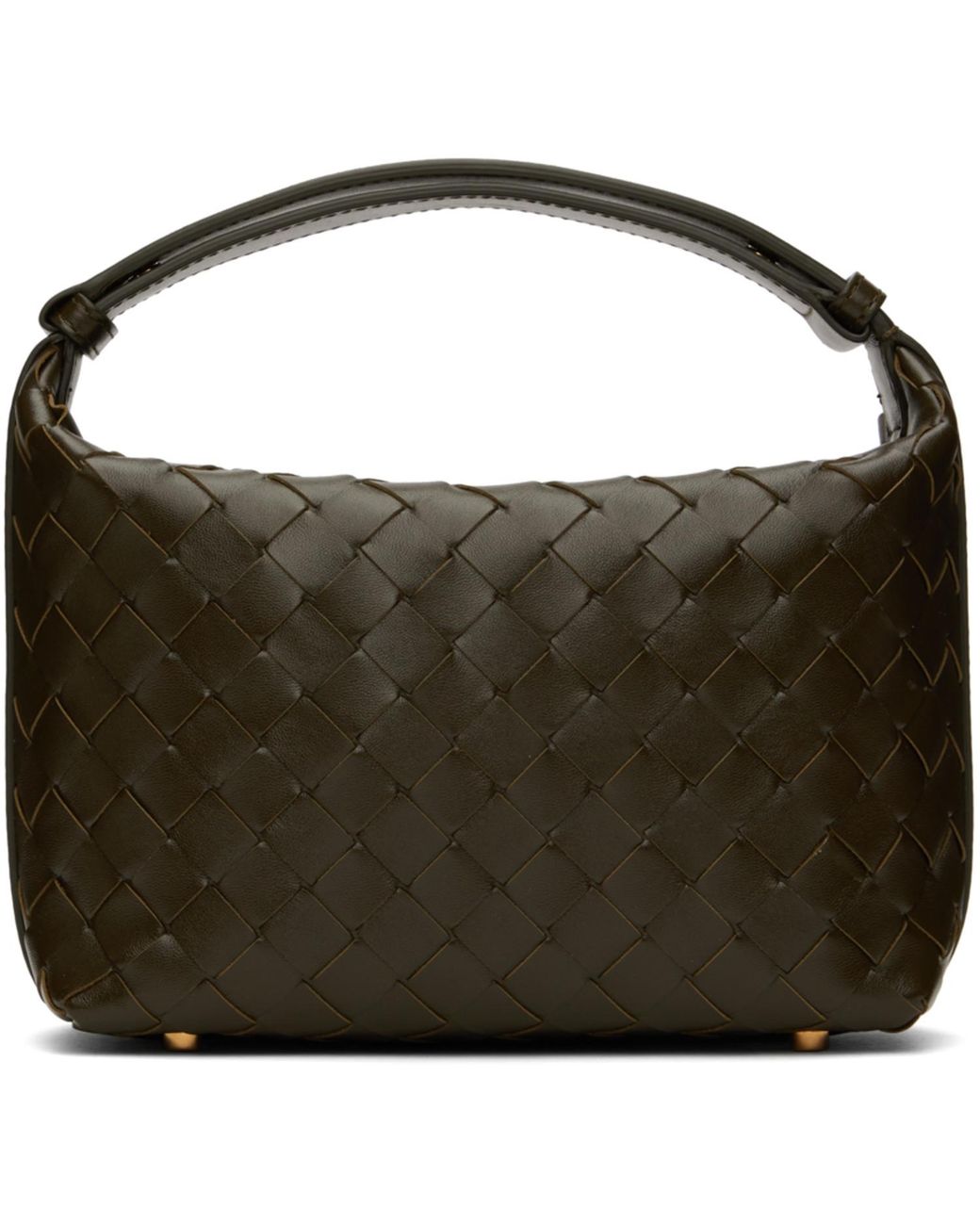 Bottega Veneta Black Khaki Mini Wallace Bag