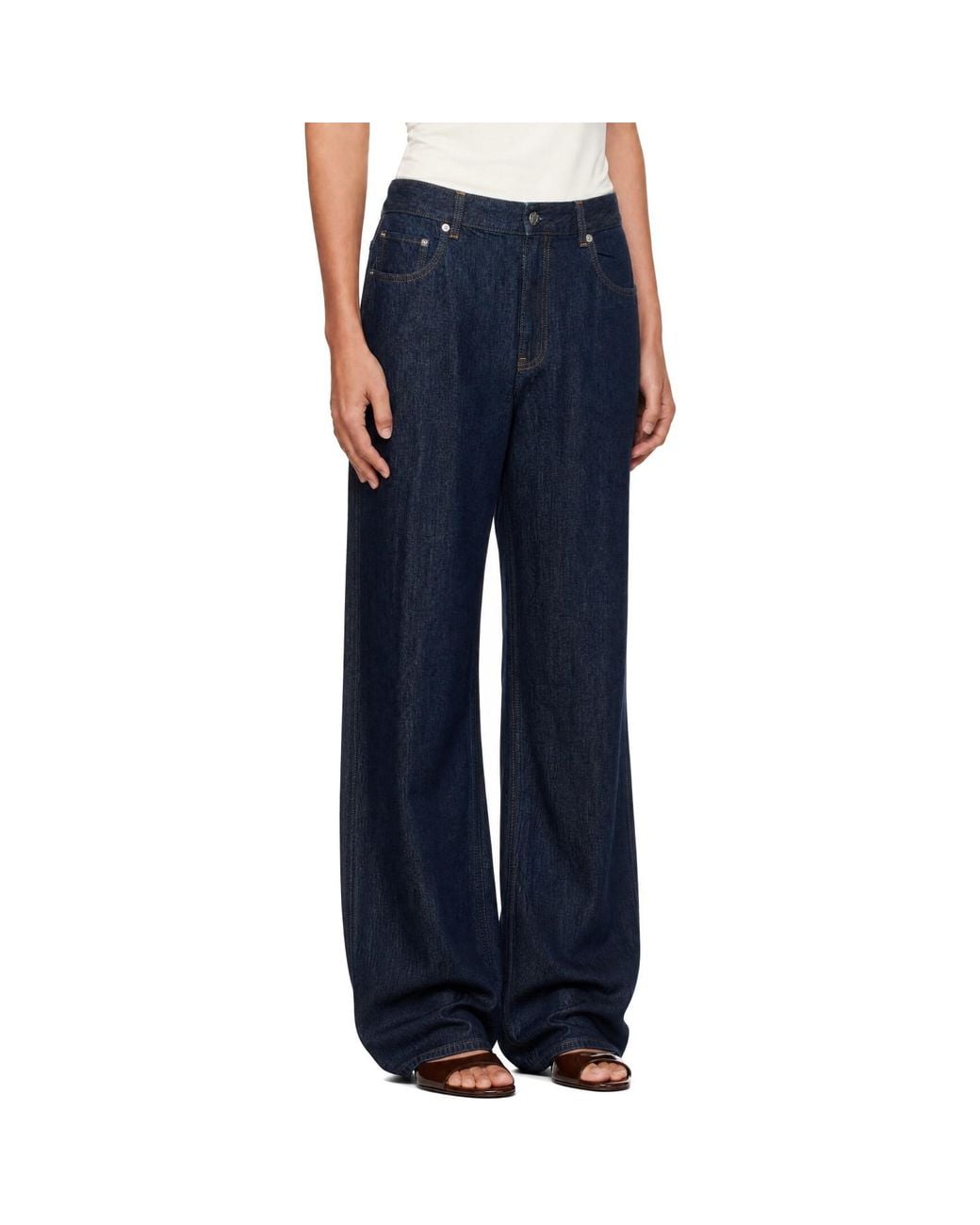 Helmut Lang Blue Saddle Jeans