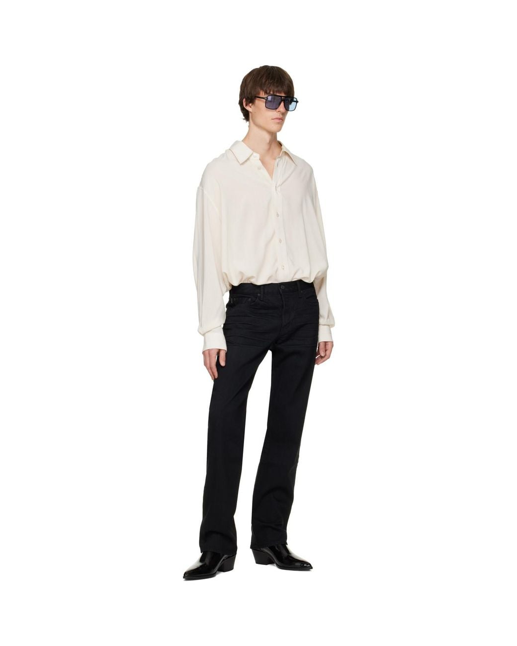 Tom Ford Black 50's Straight Fit Jeans for men