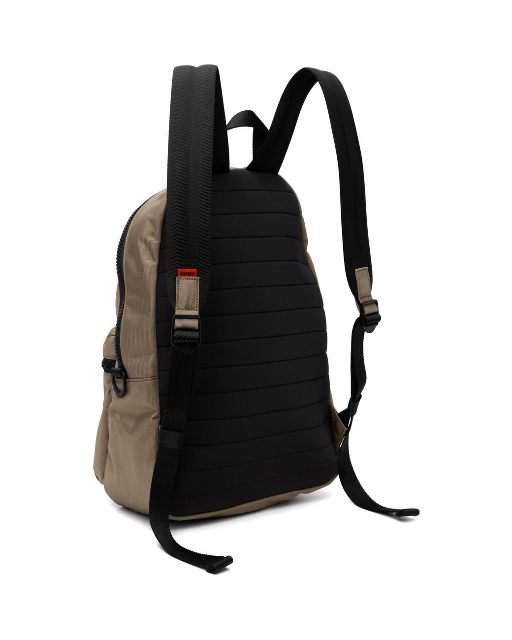 HUGO Black Logo Patch Backpack for men