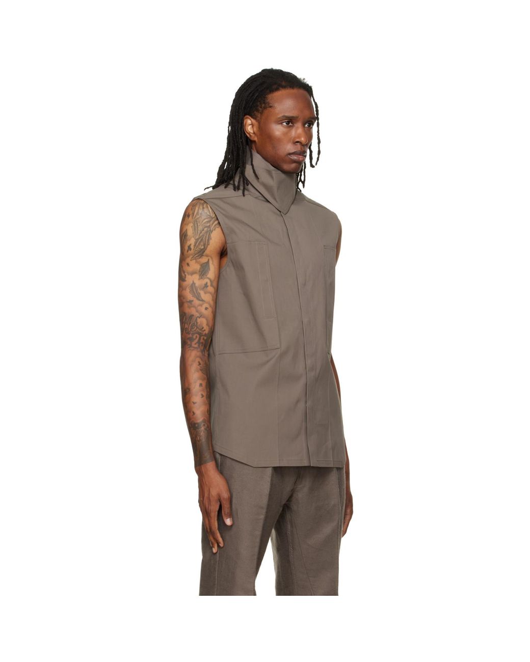 Rick Owens Brown Tower Sl Outershirt for men