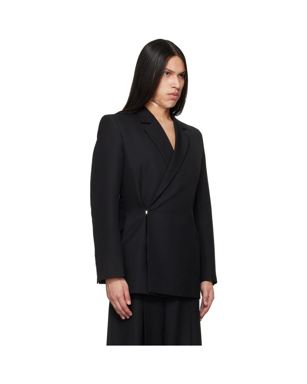 Egonlab Black Egonic Double Breasted Blazer for men