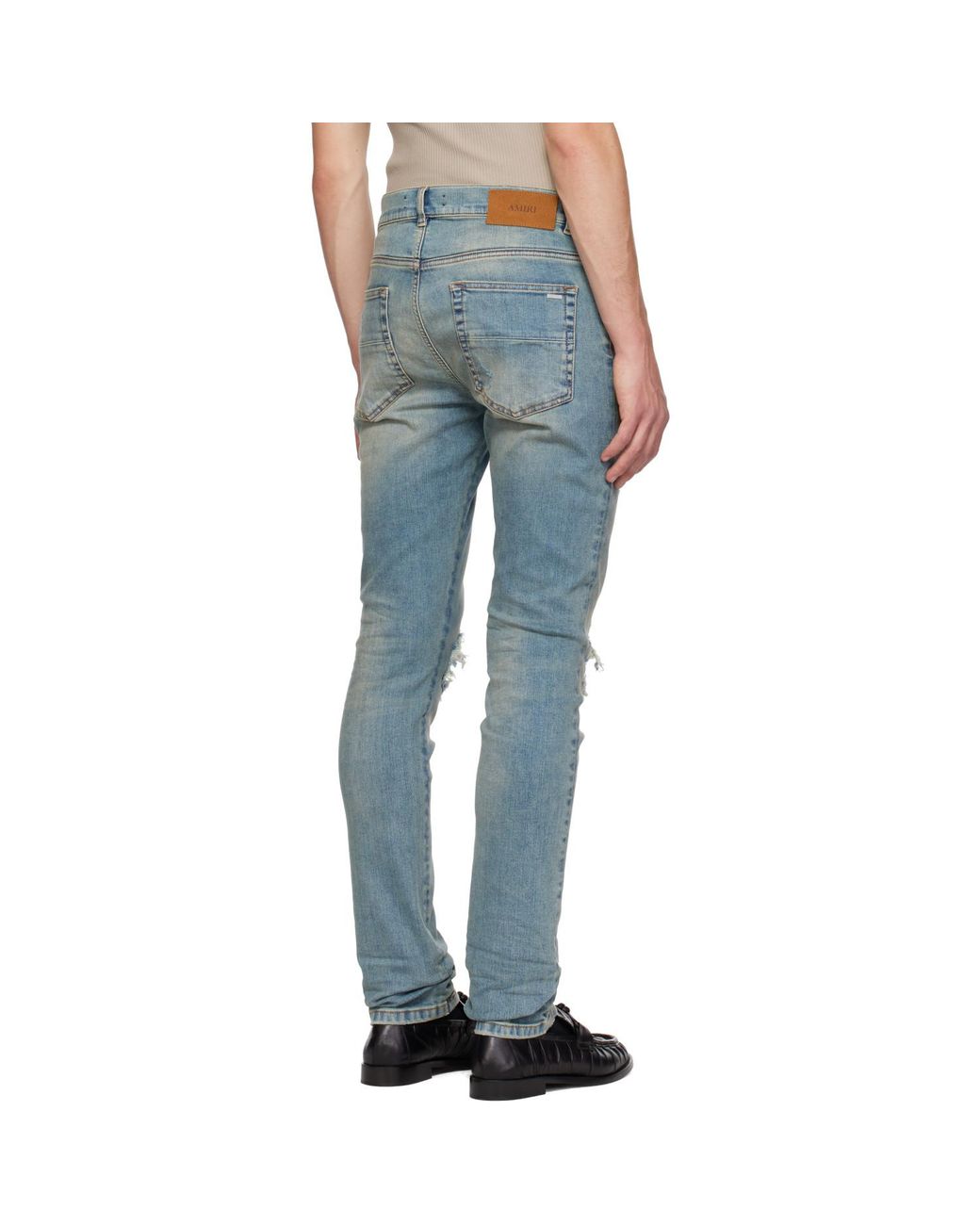Amiri Blue Flannel Mx1 Jeans for men