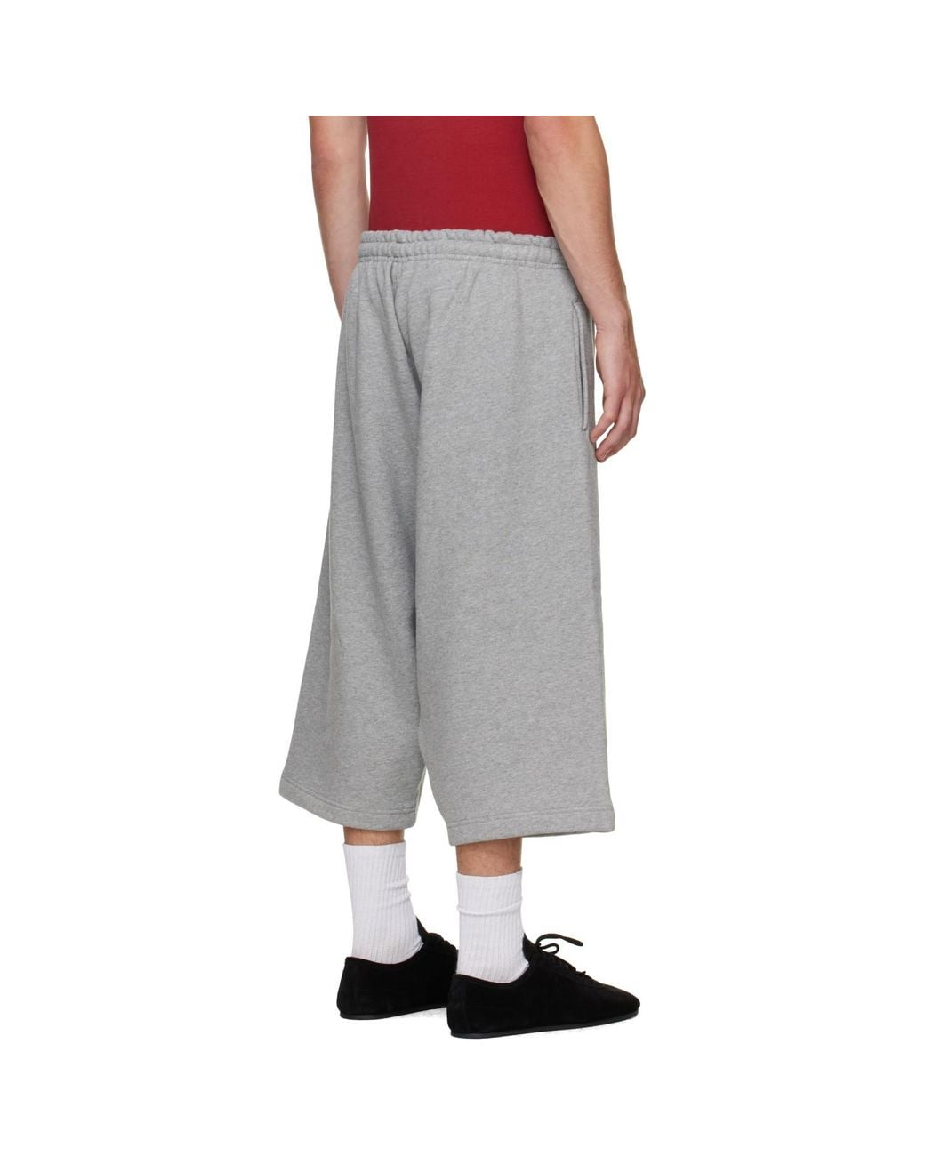 Entire studios Gray Drop Shorts for men