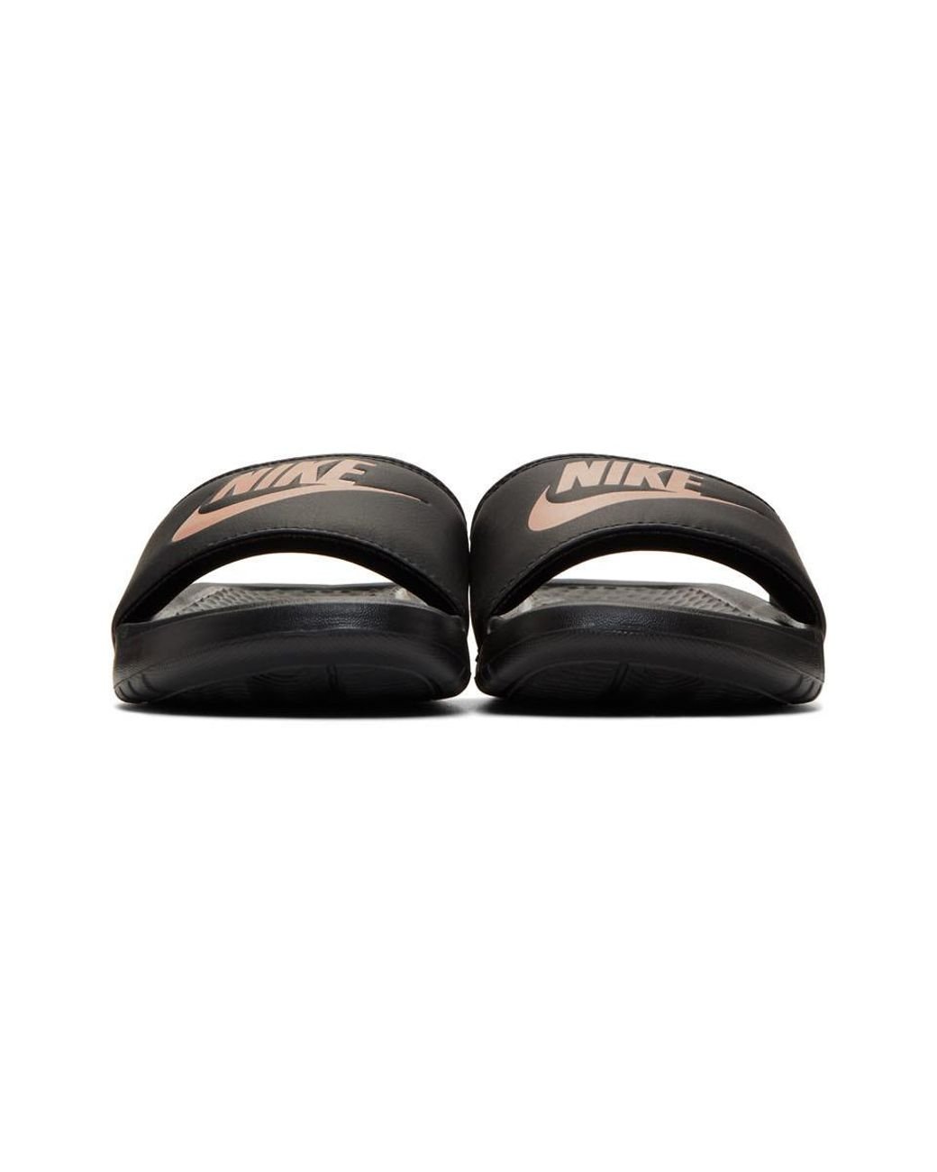 Nike Black And Rose Gold Benassi Jdi Slides | Lyst