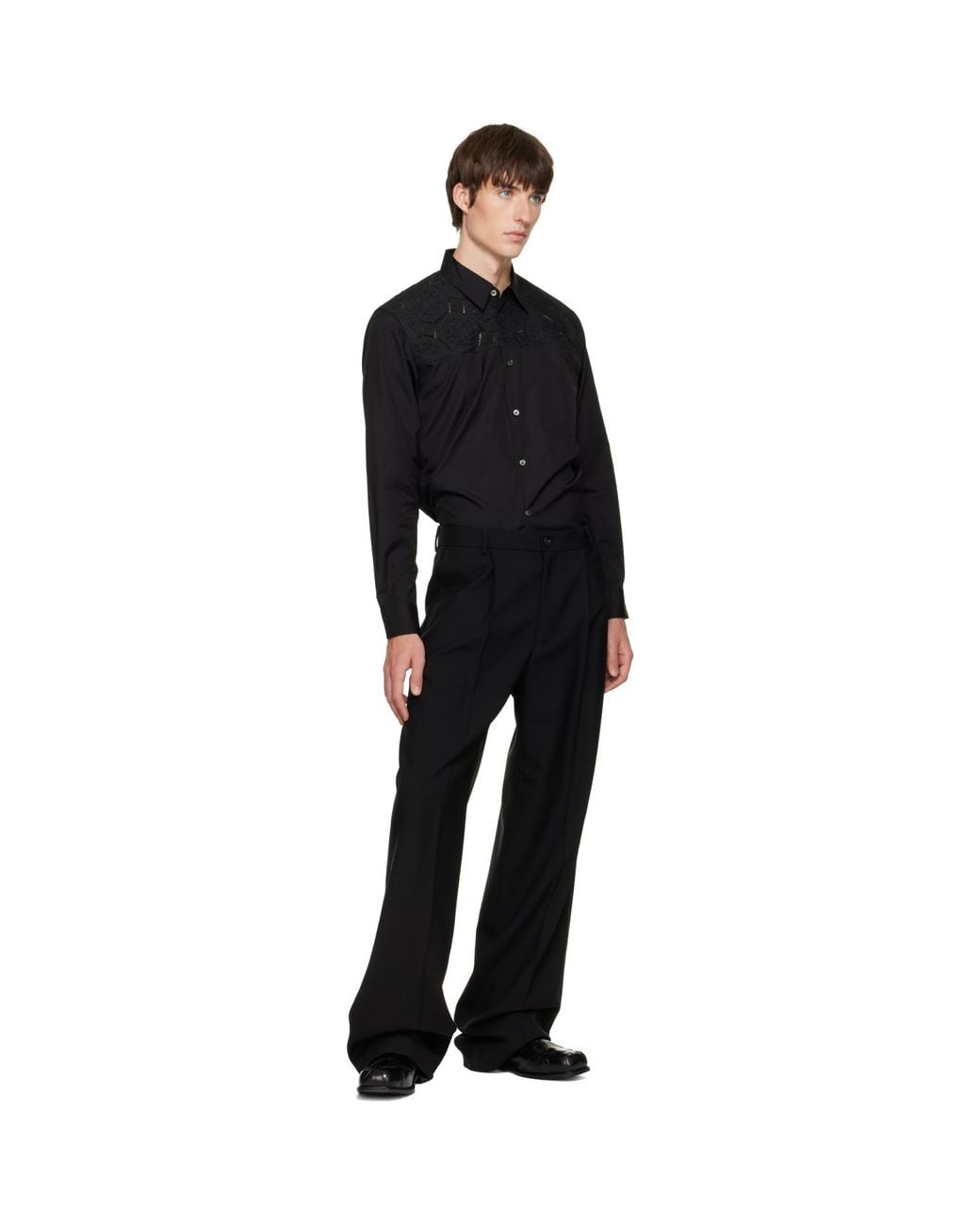 Comme des Garçons Black Lace Shirt for men
