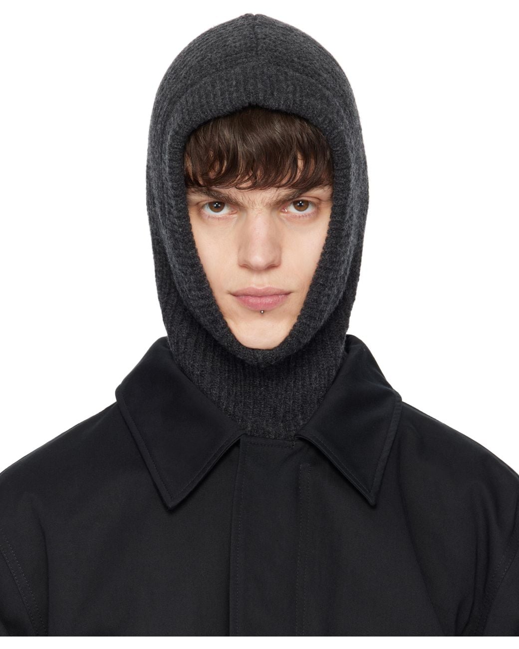 【新品】lemaire hood バラクラバ　ニット　フード　黒　Sサイズ lemaire-designer-BK981-