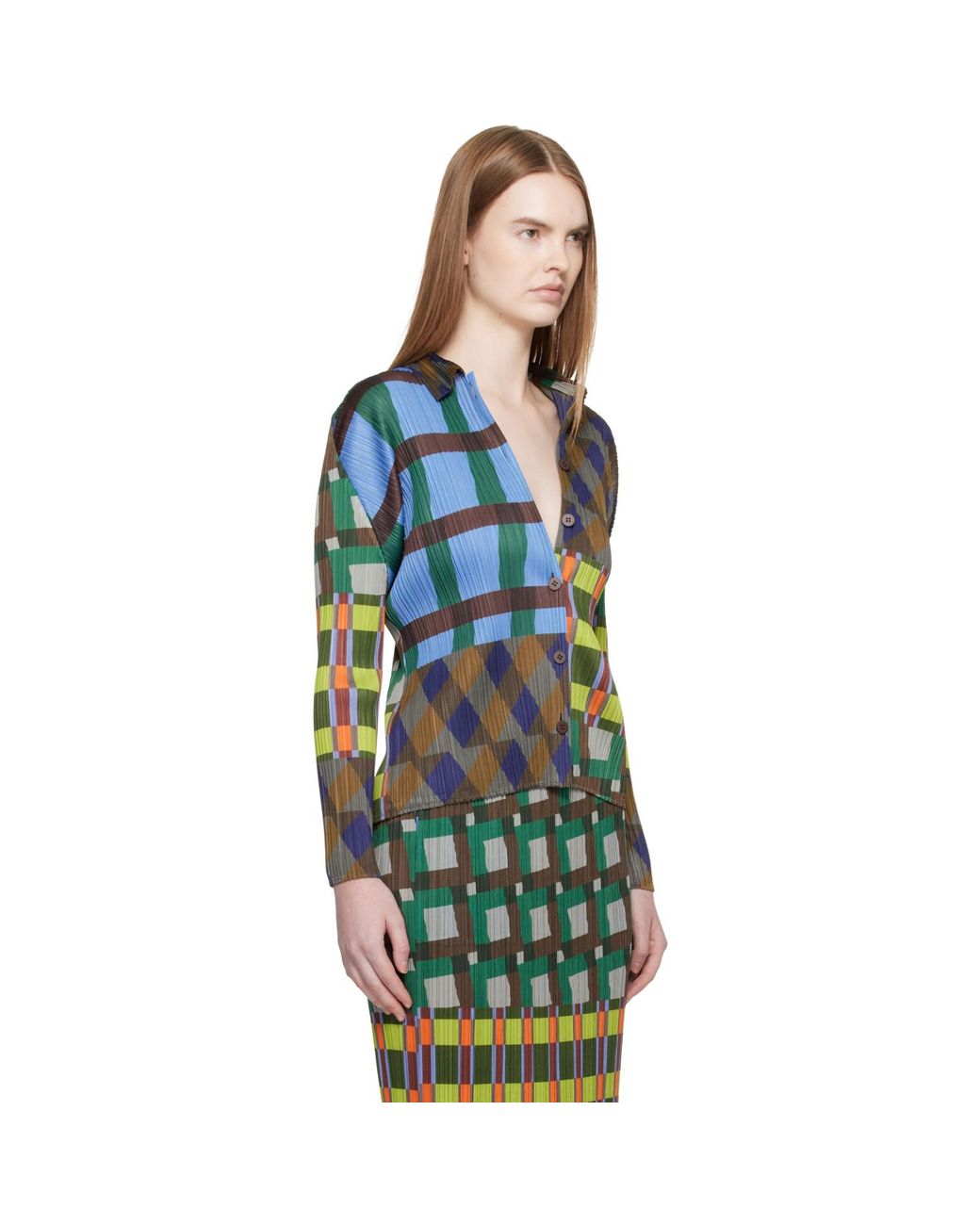 Pleats Please Issey Miyake Blue Harmony Blouse