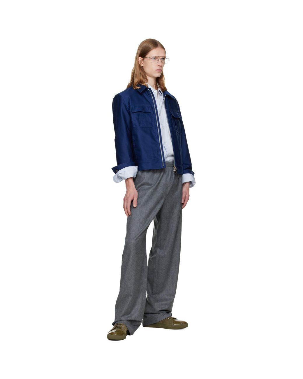 Lanvin Gray Pyjama Trousers for men