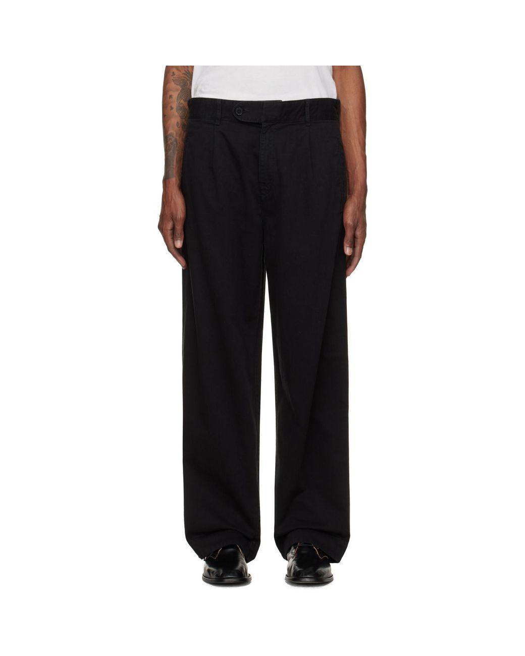 HUGO Black Pleated Trousers for men